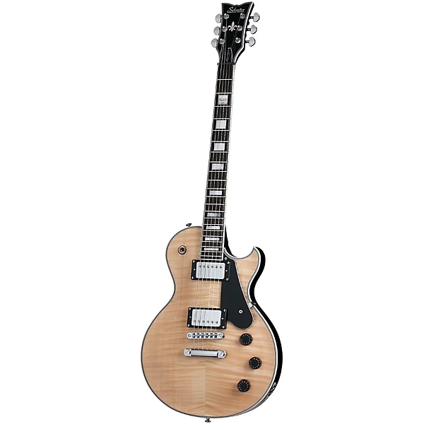 Schecter Guitar Research Solo II Custom Electric Guitar Gloss Natural Top with Black Back