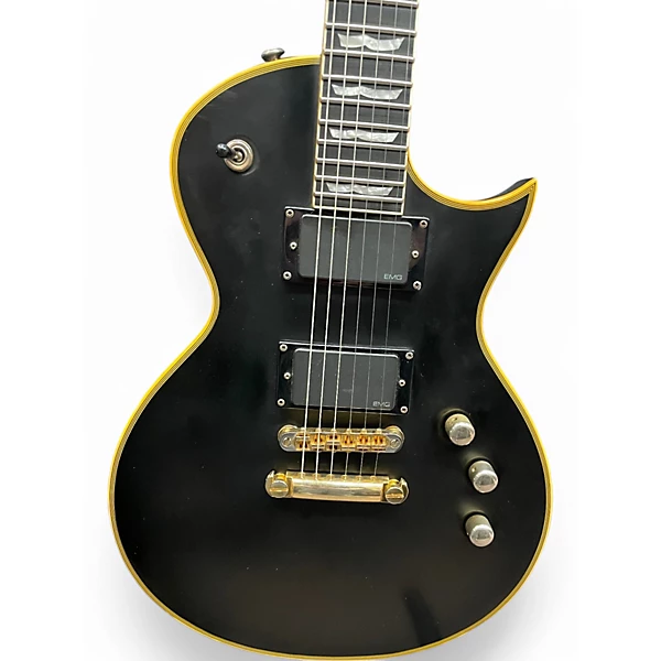 Used ESP EC1000 Deluxe Black and Yellow Solid Body Electric Guitar