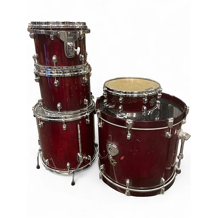 Premier Used Premier 5 Piece CABRIA XPK Trans Red Drum Kit.gc