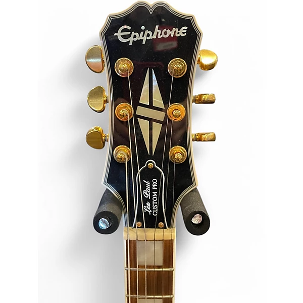 Epiphone Used Epiphone Limited Edition Les Paul Custom Pro Koa Natural Solid Body Electric Guitar.gc
