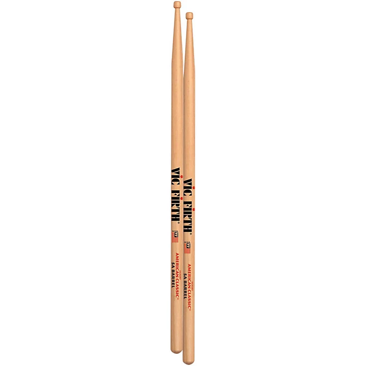 American Classic Drumsticks with Barrel Tip Wood 5A
