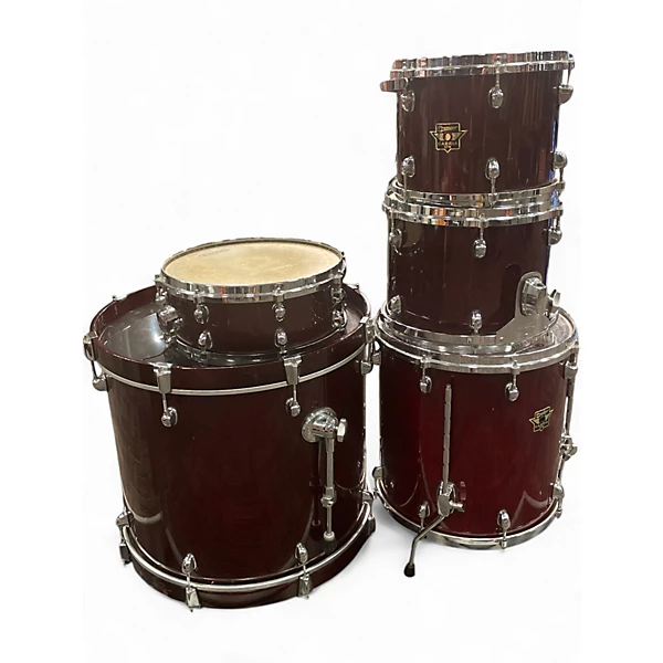 Premier Used Premier 5 Piece CABRIA XPK Trans Red Drum Kit.gc