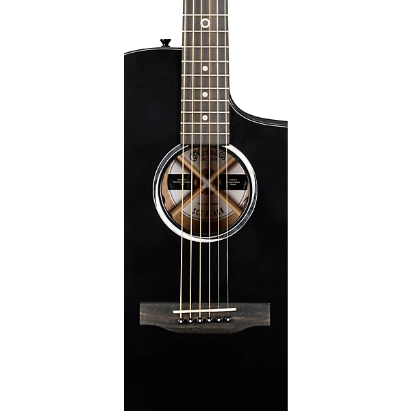 SCE Custom Road Series Koa Acoustic Electric Guitar Black