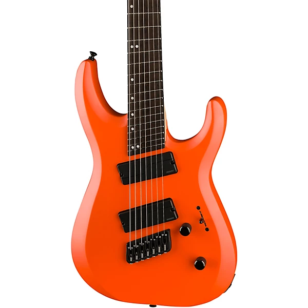 Jackson Pro Plus Dinky DK Modern HT7 MS 7 String Electric Guitar Satin Orange Crush