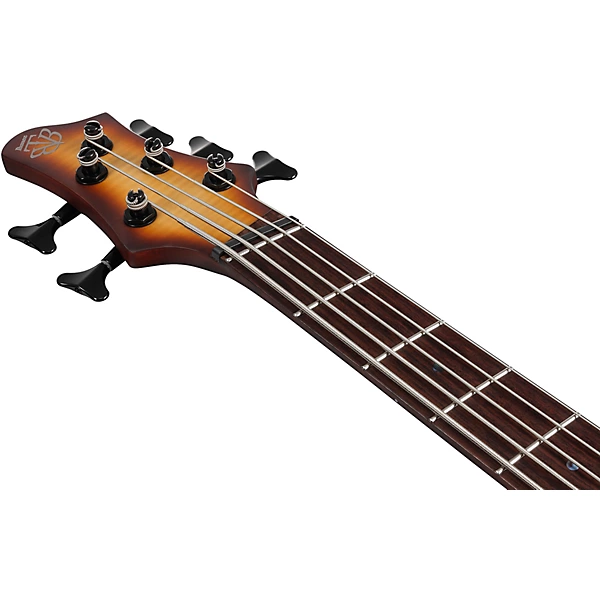 BTB705LM 5 String Multi Scale Electric Bass Guitar Natural Browned Burst Flat