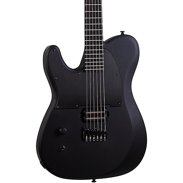 Schecter Guitar Research PT Black Ops Left Handed Electric Guitar Satin Black Open Pore