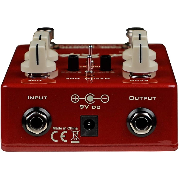 Red Repeat Delay Echo with Tap Tempo Pedal