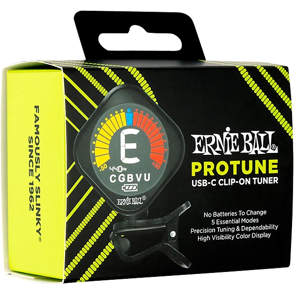 ProTune USB C Rechargeable Clip On Tuner Black