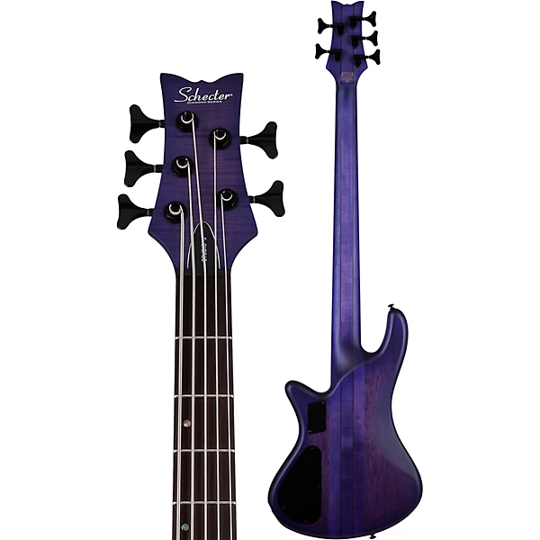 Schecter Guitar Research Limited Edition Stiletto Studio 5 5 String Bass Transparent Purple Burst