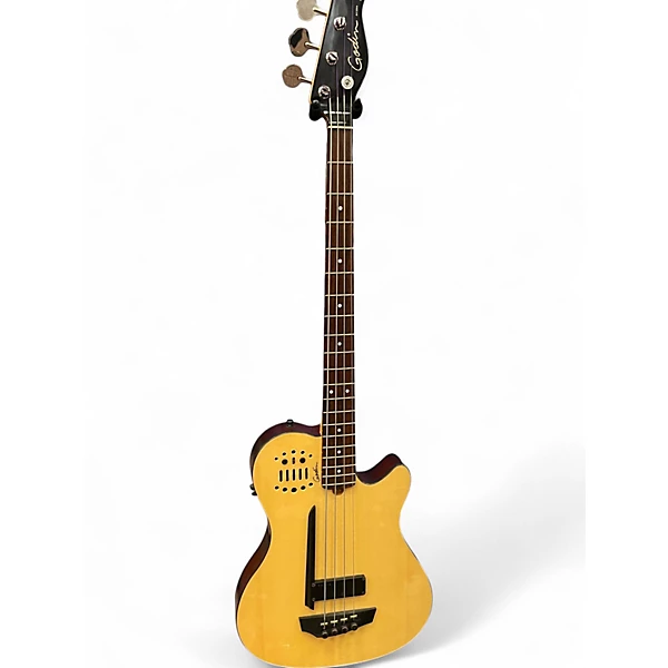Used Godin A4 ULTRA  Natural Electric Bass Guitar