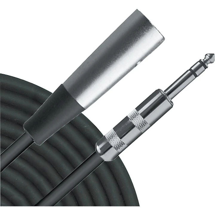 Advantage Interconnect Cable 1 4 TRS Male to XLR Male 20 ft Black