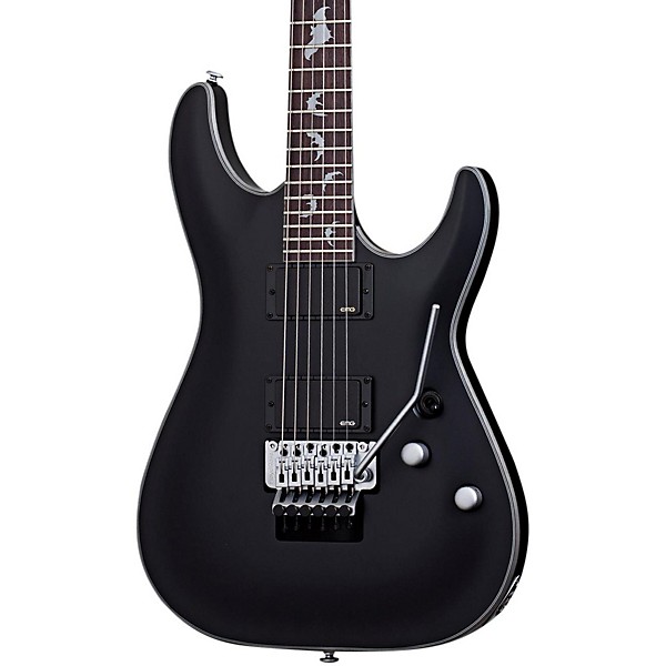 Schecter Guitar Research Damien Platinum 6 With Floyd Rose Electric Guitar Satin Black
