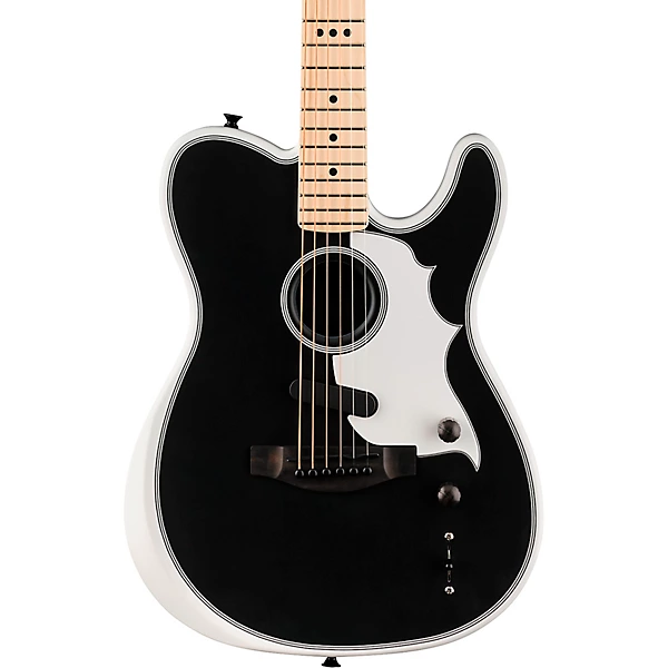 Jack White Signature Triplesonic Limited Edition Acoustasonic Telecaster Acoustic Electric Guitar Arctic White