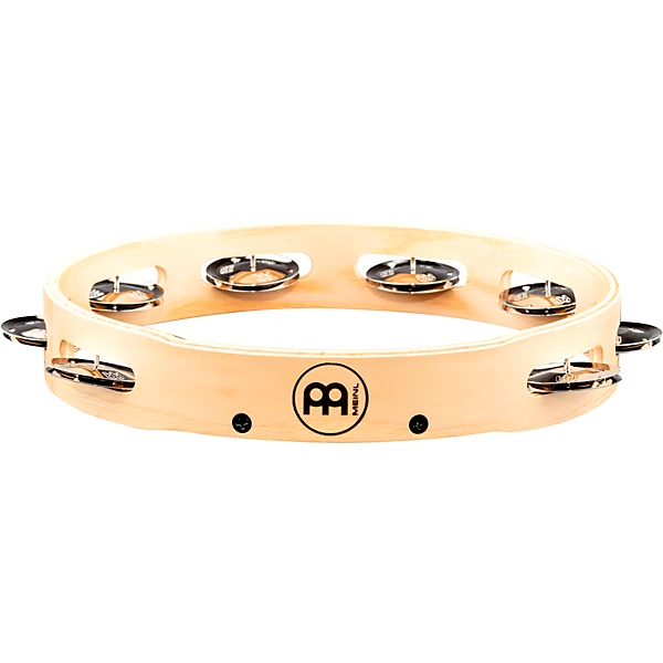 MEINL Artisan Edition American White Ash Tambourine with Steel Jingles 1 Row 10 in.