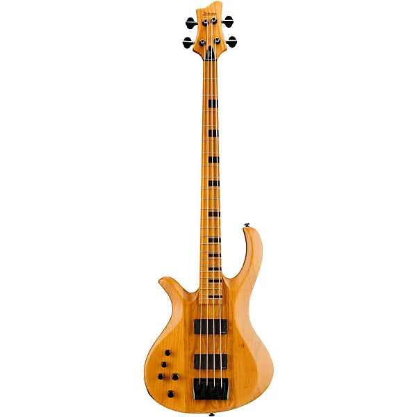 Schecter Guitar Research Riot 4 Session Left Handed Electric Bass Guitar Satin Aged Natural