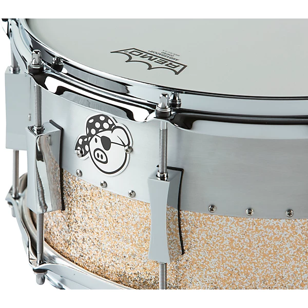Pork Pie Aluminum Maple Hybrid Snare Drum 14 x 6.5 in. Champagne Sparkle