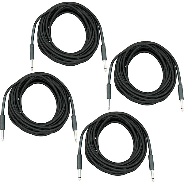 Braided Instrument Cable 1 4 30 Ft 4 Pack Black