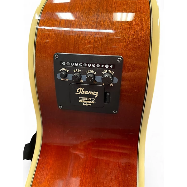 Used Ibanez AEB20E Orange BURST Acoustic Bass Guitar