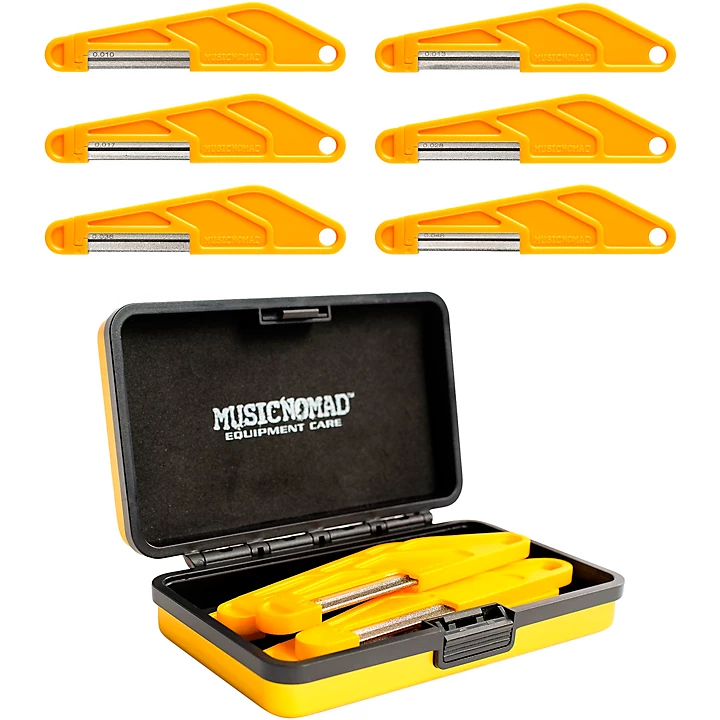 6 pc Electric Guitar Diamond Coated Nut File Set Light Strings