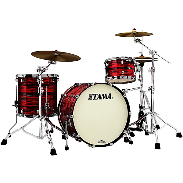 Starclassic Maple 3 Piece Shell Pack With Black Nickel Shell Hardware and 22 Bass Drum Red Oyster