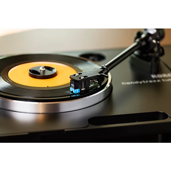 handytraxx tube Portable Record Player with NuTube Black Silver