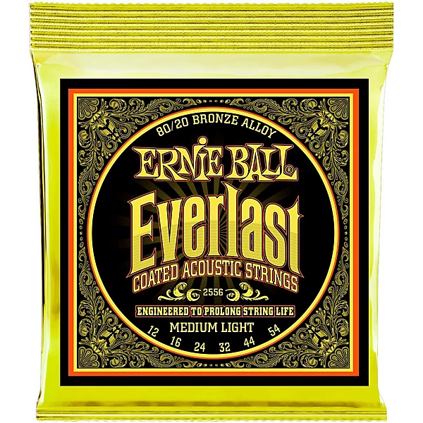 2556 Everlast 80 20 Bronze Medium Light Acoustic Guitar Strings