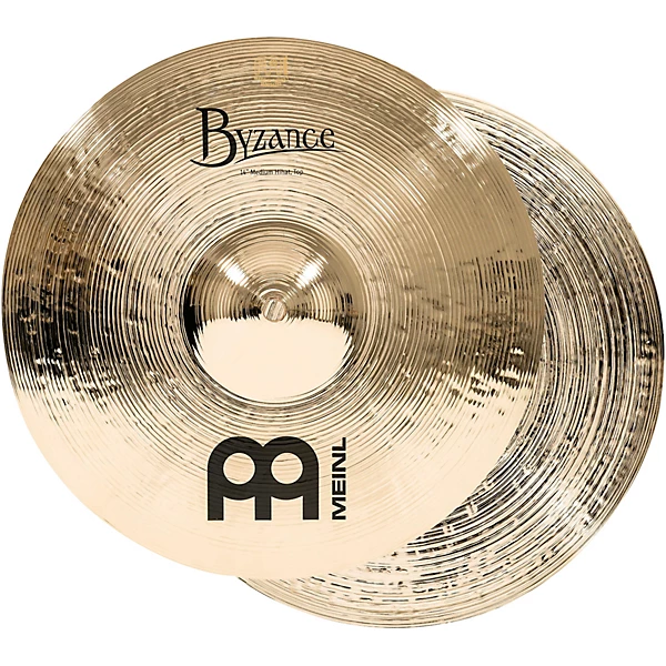 MEINL Byzance Medium Hi Hat Brilliant Cymbals 14 in.