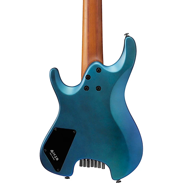 Q547 7 String Electric Guitar Blue Chameleon Metallic Matte