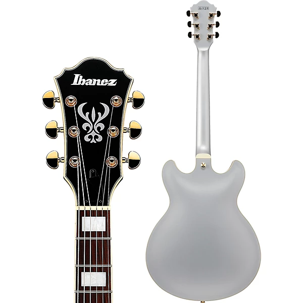 Artcore AS73G Semi Hollow Electric Guitar Moonstone Silver Flat