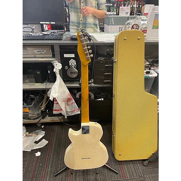 Vintage 1980s S&t Custom SAINT BLUES Cream Solid Body Electric Guitar