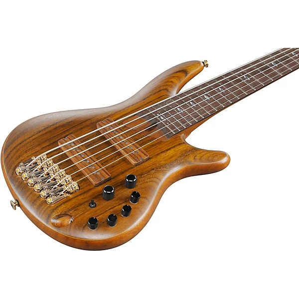 Ibanez Prestige SR5506 6 String Electric Bass Guitar Mocha Flat