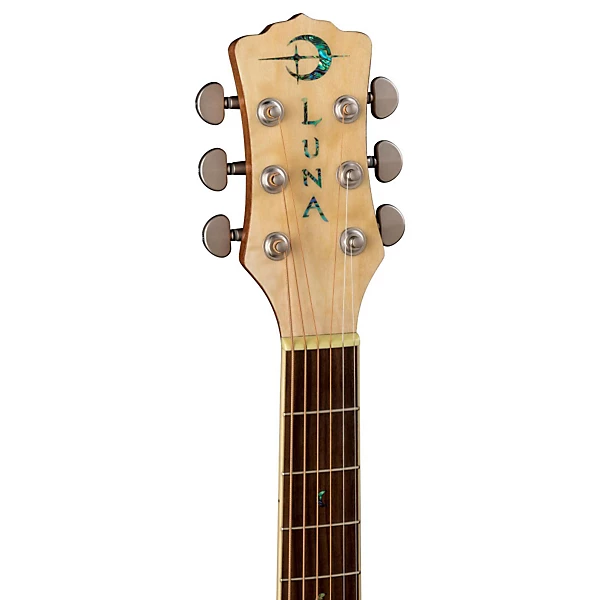 Luna Flora Rose Acoustic Electric Guitar Gloss Natural