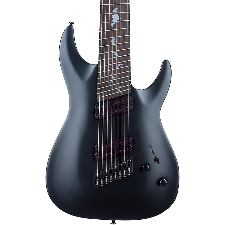 Schecter Guitar Research Damien 8 MS Electric Guitar Satin Black