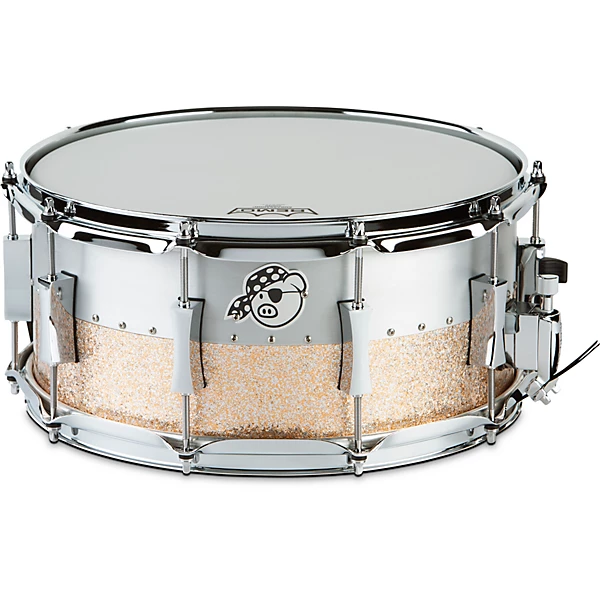 Pork Pie Aluminum Maple Hybrid Snare Drum 14 x 6.5 in. Champagne Sparkle