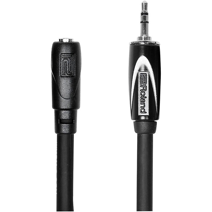 Black Series 35mm TRS Male to Female Headphone Extension Cable 25 ft Black
