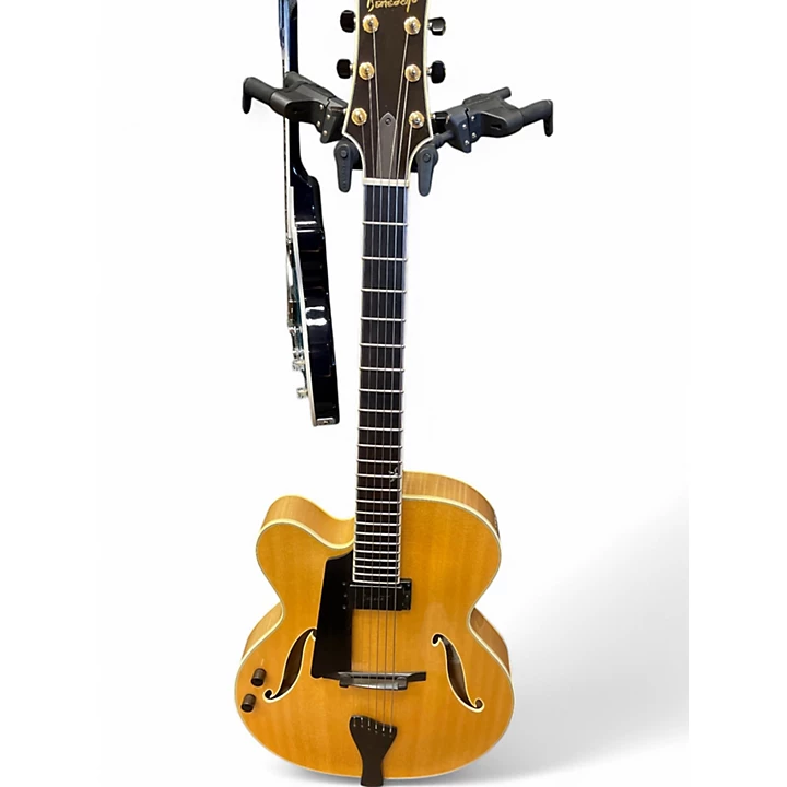 Used Benedetto Guitars Bravo Deluxe Left Handed Natural Hollow Body Electric Guitar