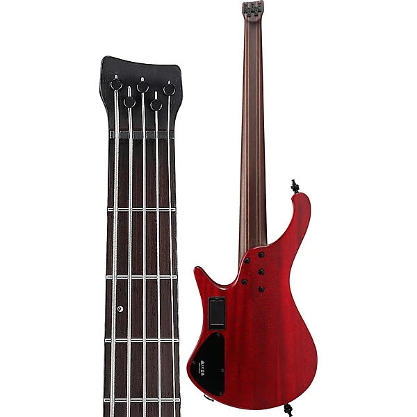 EHB1505 5 String Ergonomic Headless Bass Stained Wine Red Low Gloss