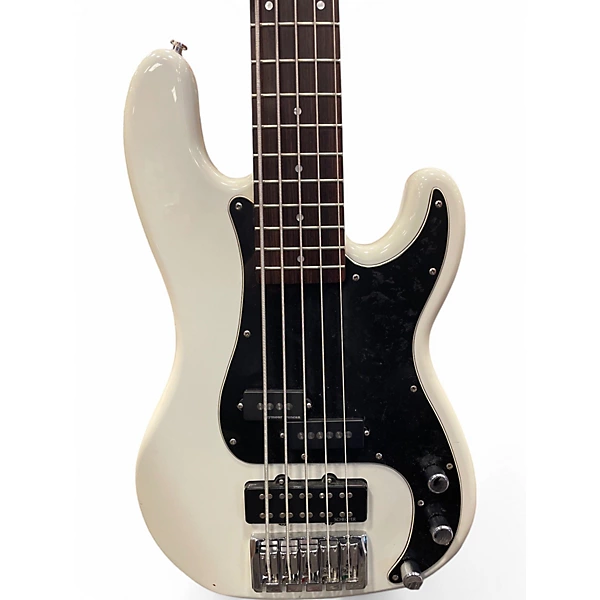 Schecter Guitar Research Used 2013 Schecter Guitar Research P5 Ivory Electric Bass Guitar.gc