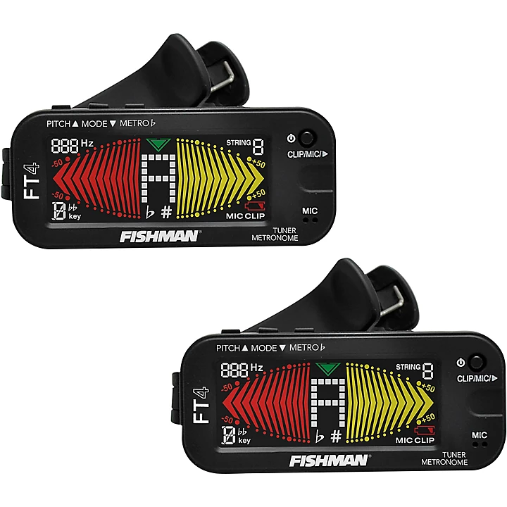 FT 4 Clip On Digital Tuner and Metronome 2 Pack
