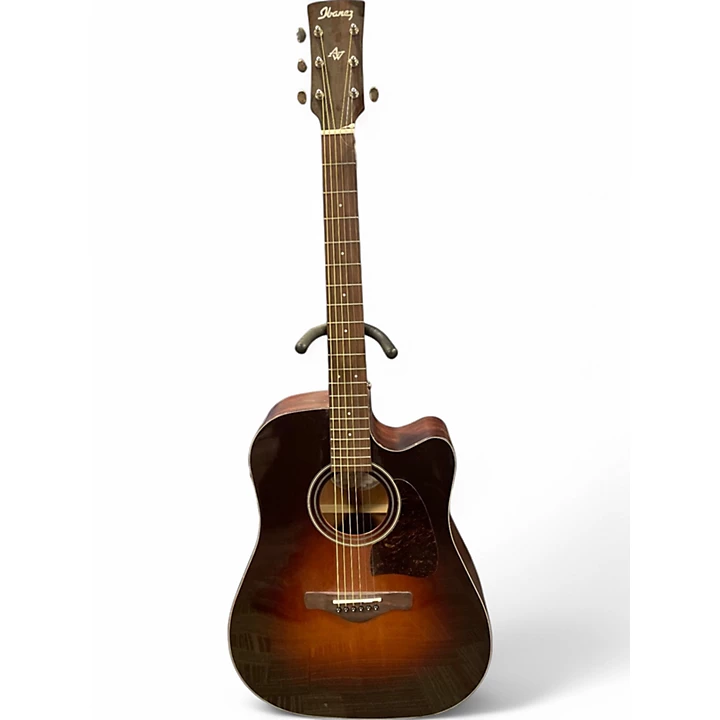 Used Ibanez AW400CE Edge Burst Acoustic Electric Guitar