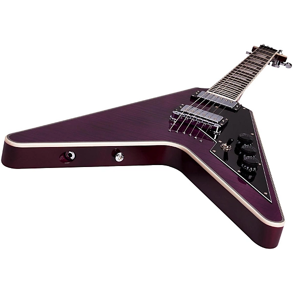 V 1 Custom Electric Guitar Transparent Purple