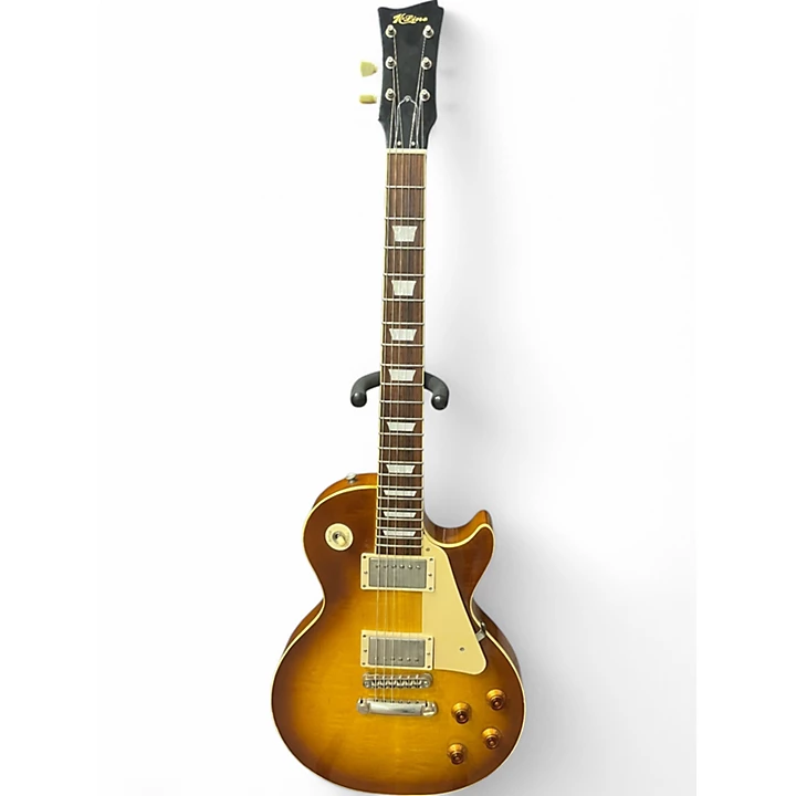 Used K line 59LP Light Aged 2 Color Sunburst Solid Body Electric Guitar