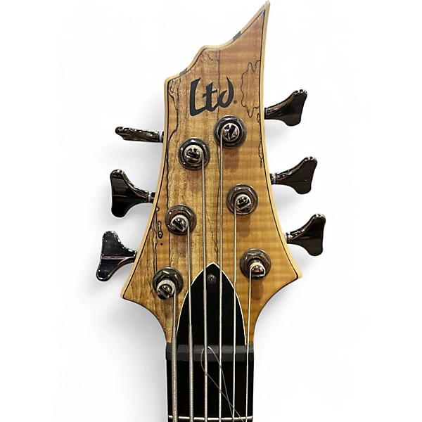 ESP Used ESP LTD B206SM 6 String SPALTED MAPLE Electric Bass Guitar