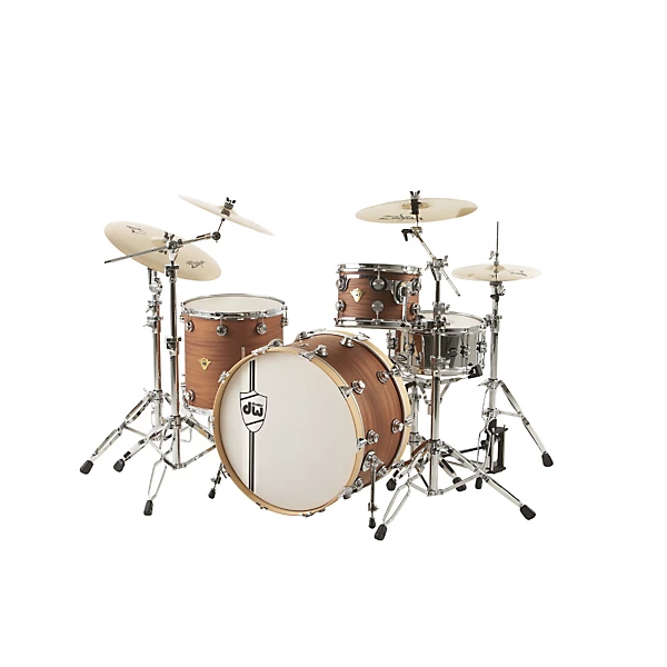 DW Classics Series 3 Piece Shell Pack Natural Mahogany Natural Chrome Hardware