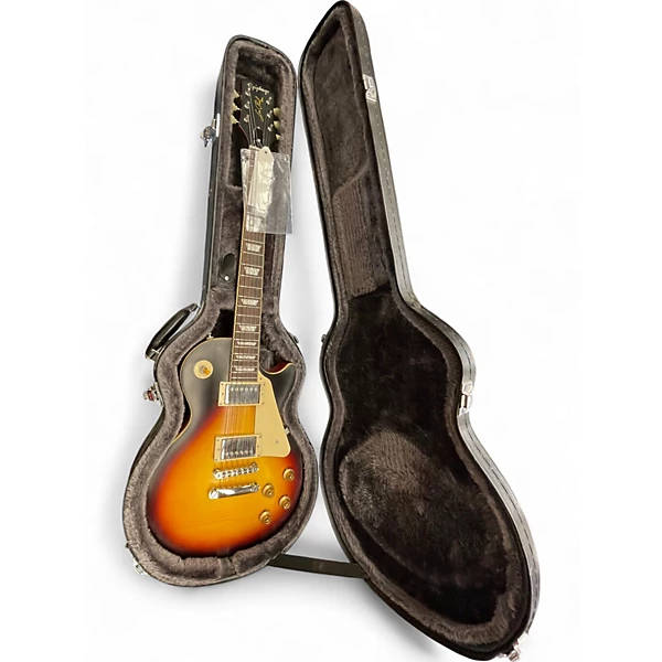 Epiphone Used 2021 Epiphone Limited Edition Les Paul Traditional Pro 2 Tone Sunburst Solid Body Electric Guitar.gc