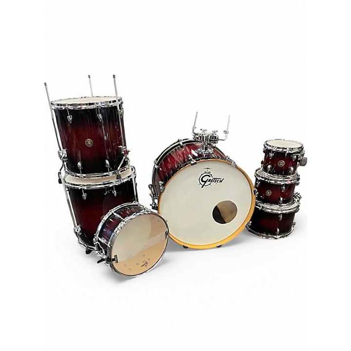 Gretsch Drums Used 2016 Gretsch Drums 7 Piece Catalina Maple Wine Red Drum Kit.gc
