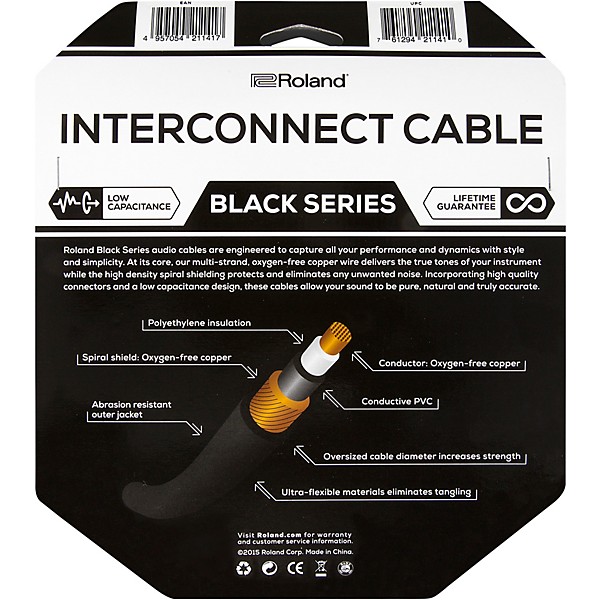 Black Series 35mm TRS Male to Female Headphone Extension Cable 25 ft Black