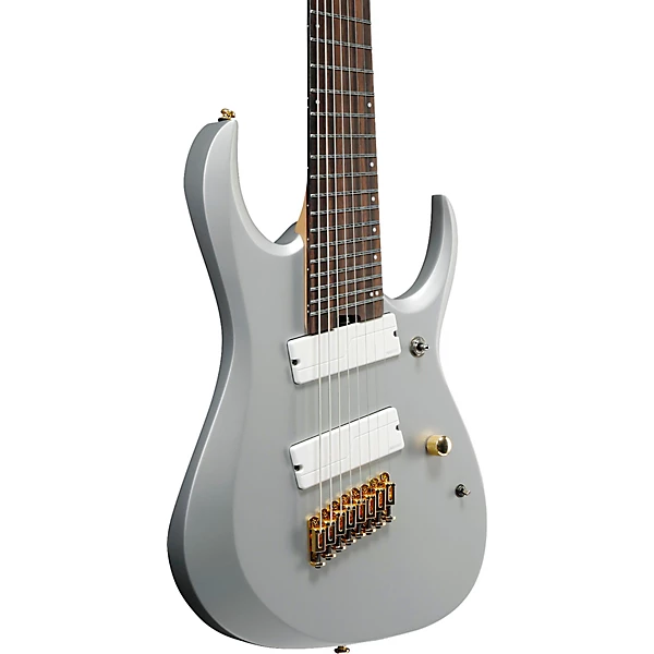 Ibanez RGDMS8 RGD Axe Design Lab Multi Scale 8 String Electric Guitar Classic Silver Matte