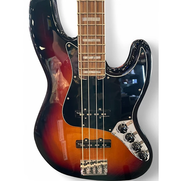Used Fender American Elite Jazz Bass 3 Color Sunburst Electric Bass Guitar