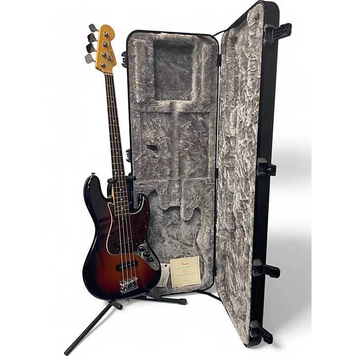 Used Fender American Professional II Jazz Bass 3 Color Sunburst Electric Bass Guitar